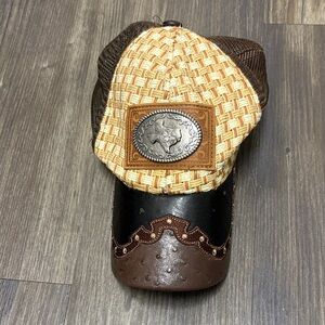Brown and Tan Western Style Cap